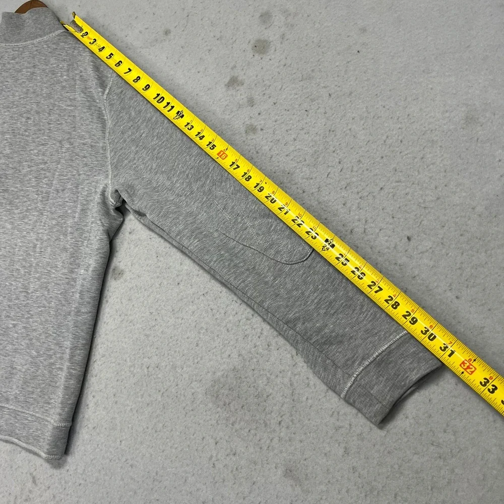 Hugo Boss Mens Grey Quarter Zip Pullover Sweatshirt Elbow Patches Size L (EU XL)